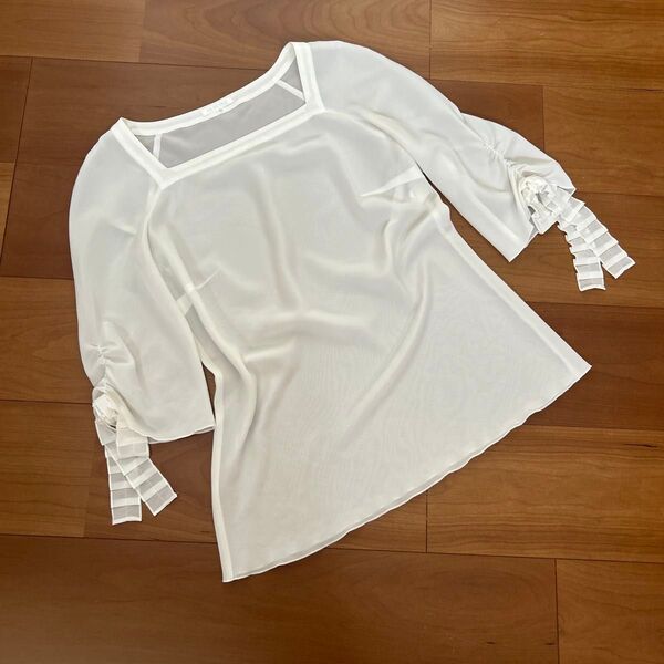 TO BE CHIC トゥービーシック レディース トップス カットソー シースルーシアーホワイト