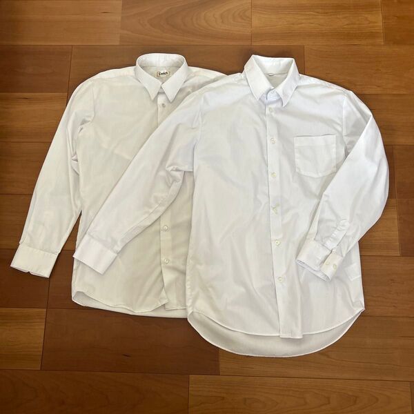 【訳あり】長袖ワイシャツ2枚セット