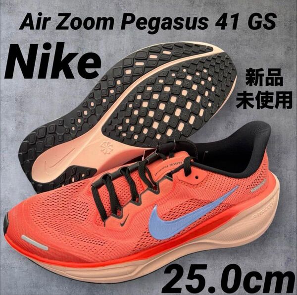 新品未使用 ナイキNIKE エアズームペガサス41 GS 25cm 即日発送