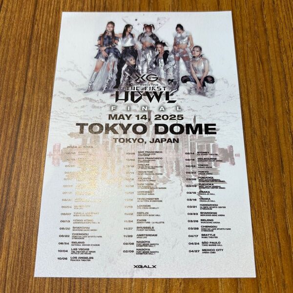 XG1 WORLD TOUR The first HOWL 東京ドーム million places ポストカード ラキドロ