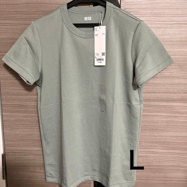 ユニクロ クルーネックTシャツ グリーン Lサイズ レディース 新品未使用