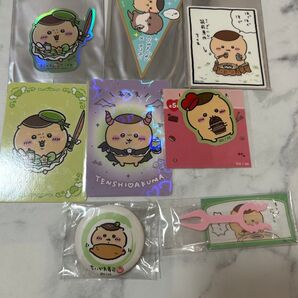 ちいかわ グッズ 缶バッジ ステッカー ノベルティ カード くりまんじゅう てんしとあくま ロッテ 非売品 ちいかわ寿司