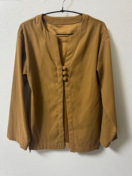 select MOCAノーカラー ジャケット カーディガン