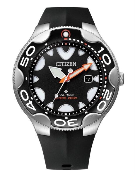 【美品】シチズン プロマスター オルカ CITIZEN MARINEシリーズ エコドライブ ダイバー200m BN0230-04E