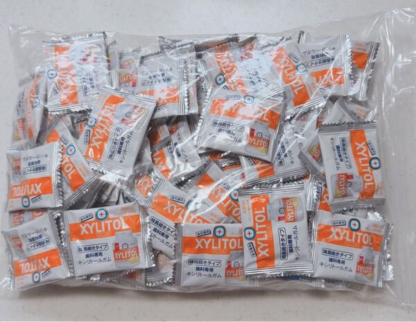 【歯科専用】オーラルケア キシリトールガム 100粒 個包装 XYLITOL★味長続きタイプ(オレンジ味)