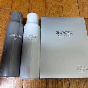 シロルクリスタルホイップ120g 1本 クリスタルホイップブラック120g 1本 ぷるるんフェイスマスク プレミアム1箱