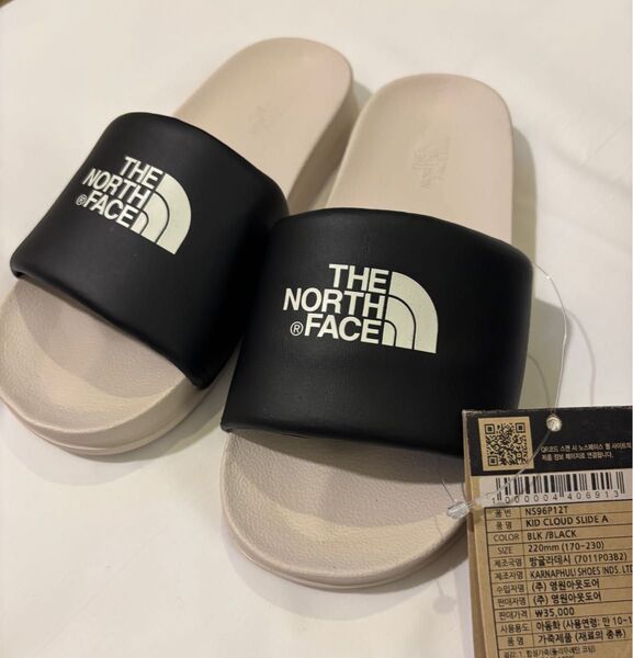 THE NORTH FACEノースフェイス サンダル 黒 ブラック キッズ 22 韓国限定 限定