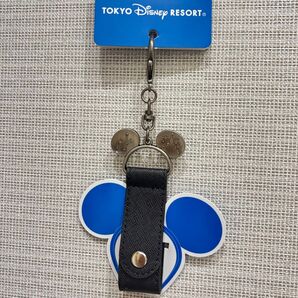 ディズニー カチューシャホルダー 新品 ミッキー キーホルダー レザー