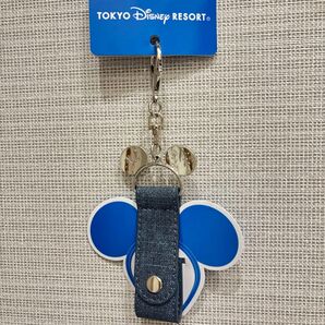 ディズニー カチューシャホルダー 新品 ミッキー キーホルダー レザー
