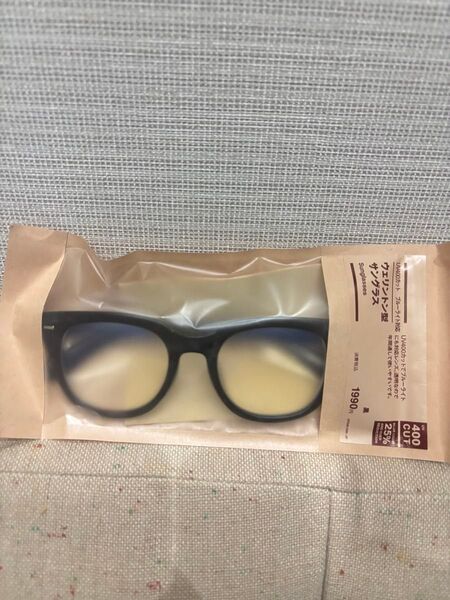 無印良品 サングラス メガネ ウェリントン UVカット ブルーライト 日焼け対策 新品