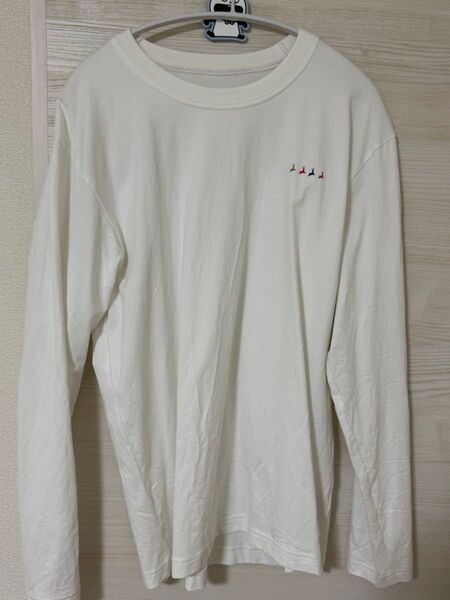 新品同様 ポールスミス 長袖Tシャツ L ウサギ ラビット カラーステッチ 白