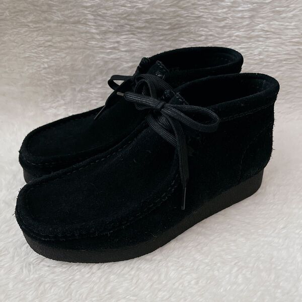 クラークス ワラビー2 黒 ブラック スエード 24cm Clarks WALLABEES レディース ユニセックス