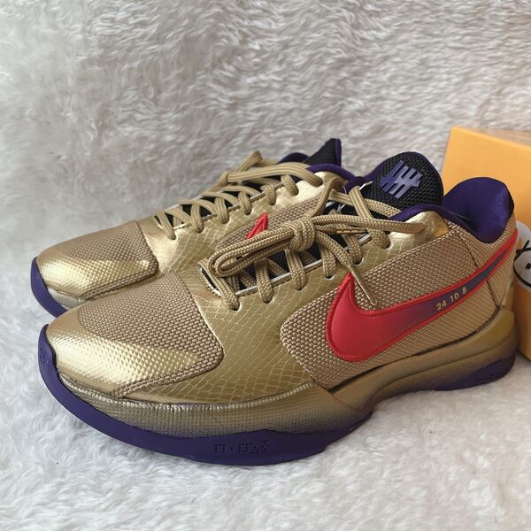 バッシュ コービー5プロトロ アンディフィーテッド ナイキ 24.5cm NIKE KOBE5 バスケットボールシューズ ゴールド