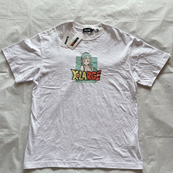 未使用 エクストララージ ドラゴンボール コラボ 半袖Tシャツ 白 ホワイト ブルマ XLARGE プリントTシャツ Mサイズ
