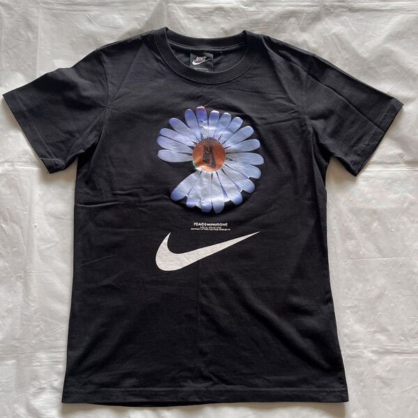 NIKE ナイキ ピースマイナスワン 半袖Tシャツ ブラック プリント トップス ユニセックス G-DRAGON 花