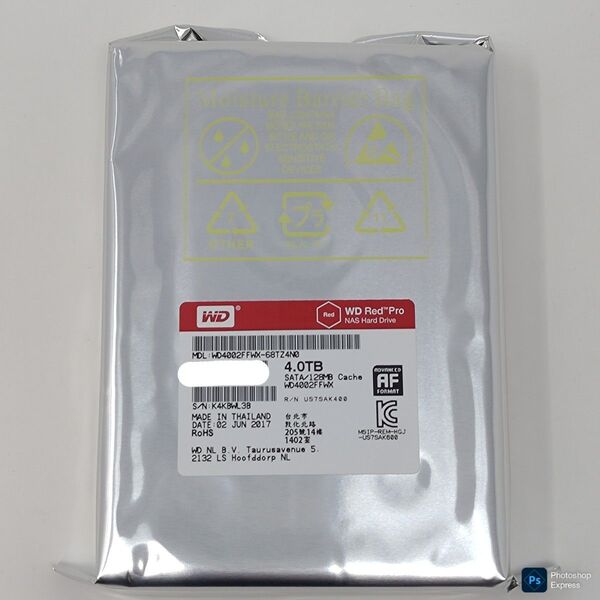 未開封 WD Red Pro 4TB HDD WD4002FFWX ウエスタンデジタル ハードディスク