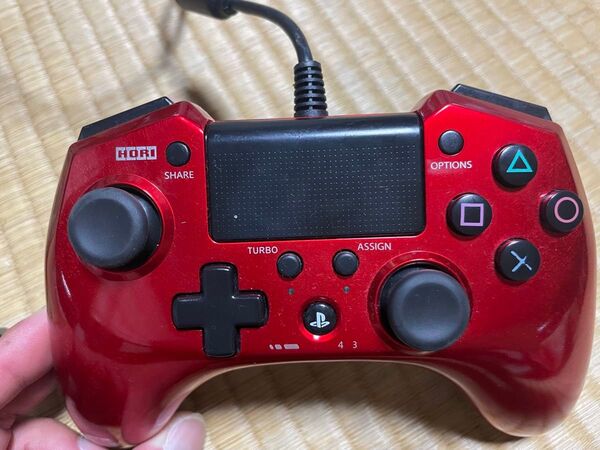 HORI PS4 PS3対応コントローラー 有線 レッド