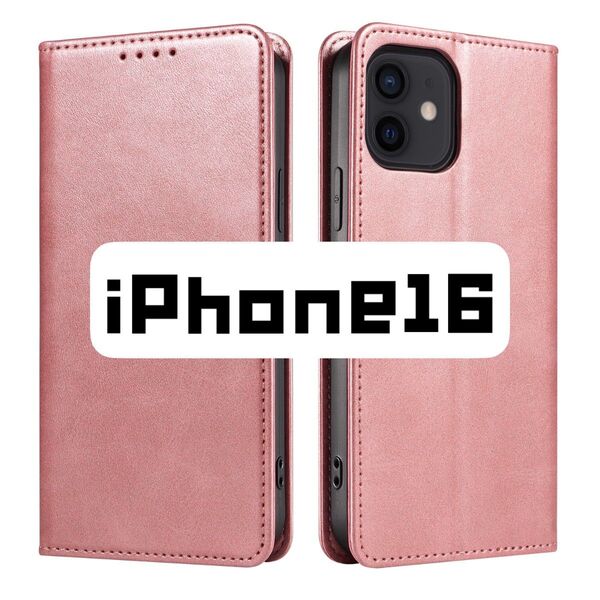 iphone16 ケース 手帳型 ピンク iPhone スマホ カバー カード 収納 アイフォン レザー 手帳型カバー