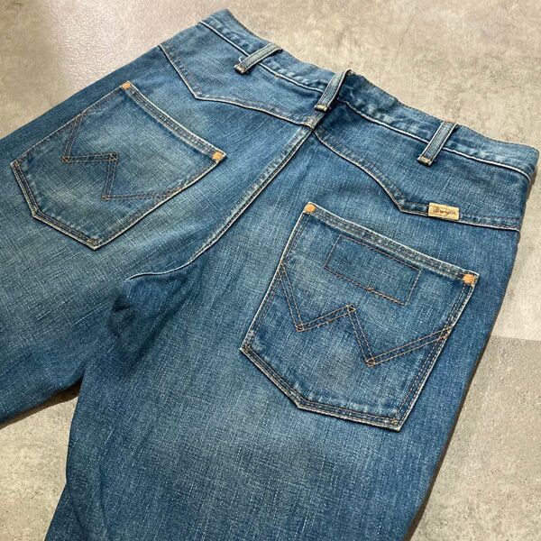 【Wrangler】ラングラー×タケオキクチ 別注 スリムテーパードデニムパンツ Mサイズ ヴィンテージ加工 ジーパン ジーンズ