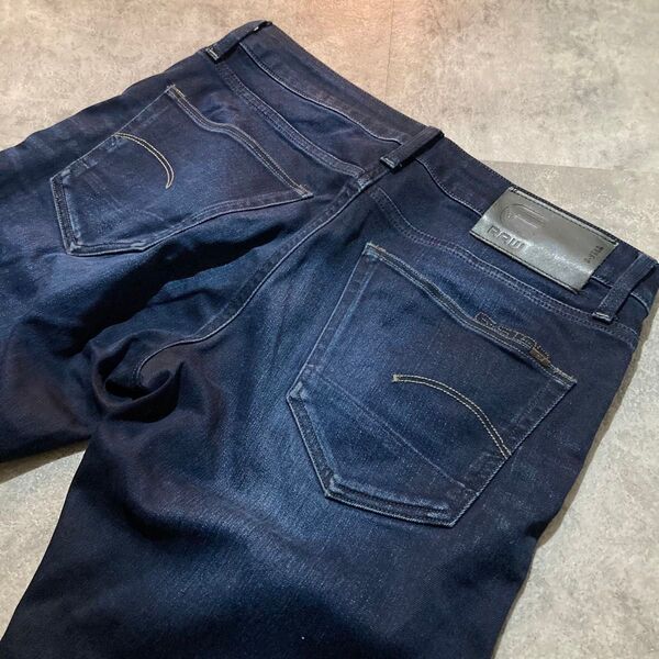 【G-STAR RAW】ジースターロウ 3301 SLIM JEANS デニムパンツ 31インチ インディゴブルー ストレッチ
