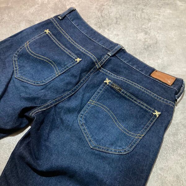 【Lee】リー LL1106 レディース アンクル丈 テーパードデニムパンツ Mサイズ 日本製 ヴィンテージ加工 ジーパン