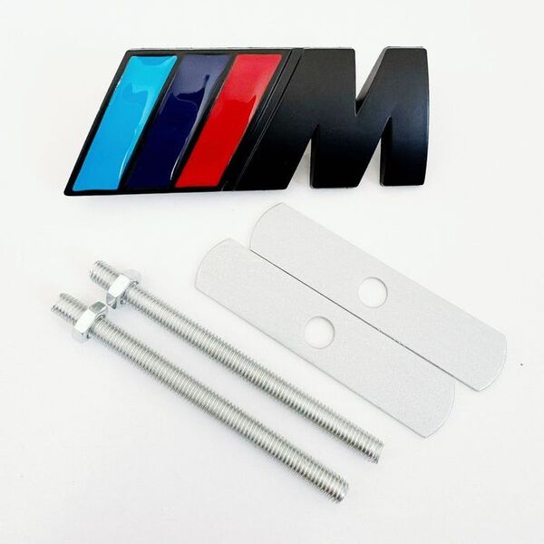 BMW Mエンブレム フロントグリル用 スタッドボルト式 Mバッヂf1