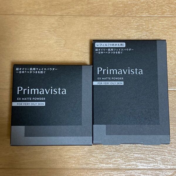 プリマヴィスタ EXマットパウダー 超オイリー肌用 フェイスパウダー(ルース)本体+レフィル