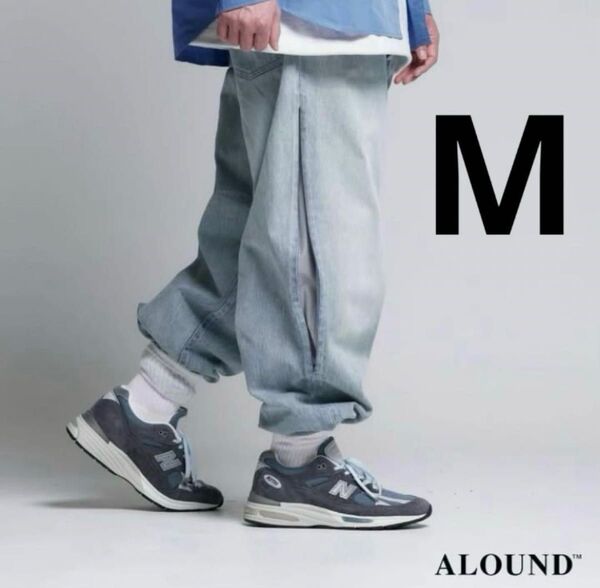 ALOUND VENTILATION BLEACH DENIM PANTS M