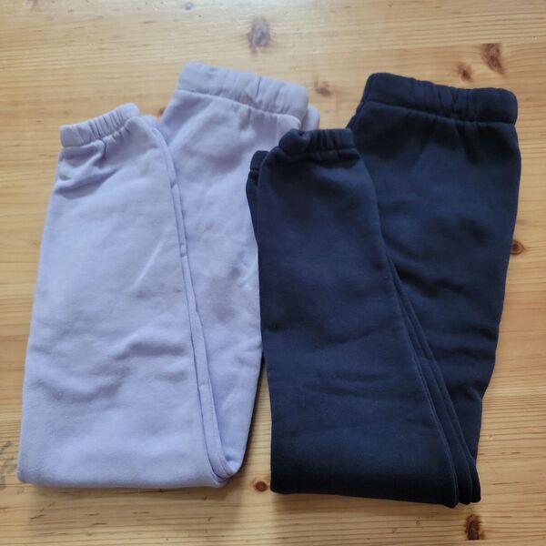 H&M スエットパンツ 2色セット (パープル/ネイビー) 120