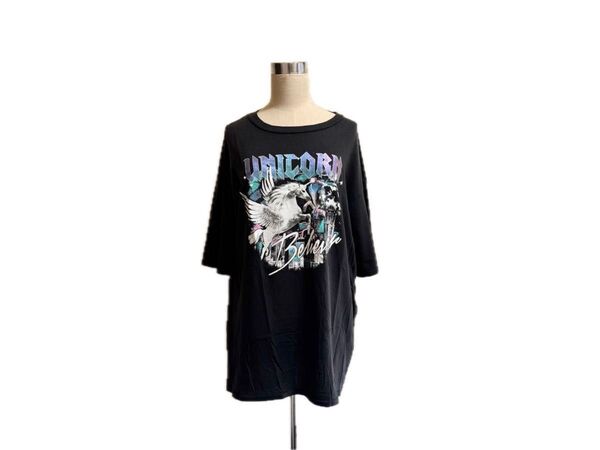 H&M☆ユニコーン ヴィンテージプリント オーバーサイズTシャツ