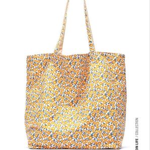 ZARA☆リバーシブル 2way 花フラワートートバッグ フラワーorプレーン無地 BIGバッグ