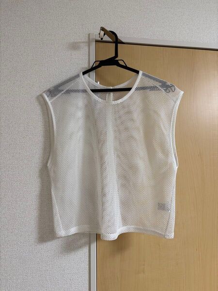 【美品】GU 2way メッシュトップス ホワイト