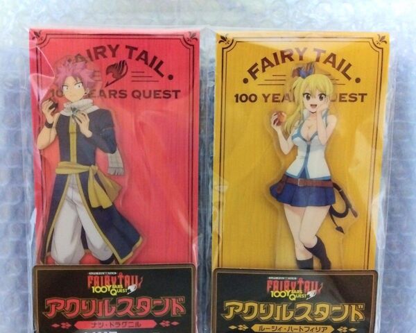 フェアリーテイル 100年クエスト ファミリーマートコラボ アクリルスタンドセット(ナツ、ルーシィ)アクスタ