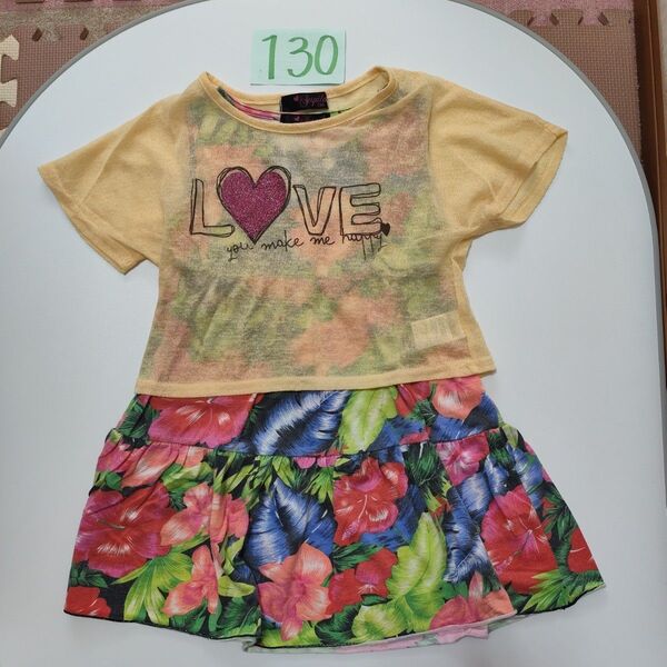 ワンピースアウターセット130子供服 女の子キッズガールズ