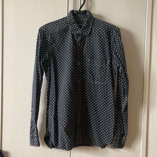COMME des GARCONS コムデギャルソン レディース ドット シャツ ネイビー