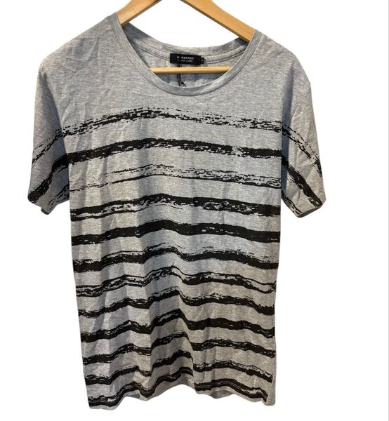 【未使用品】BURBERRY BLACK LABEL バーバリー ブラックレーベル ロゴ刺繍 Tシャツ 半袖カットソー メンズ 3