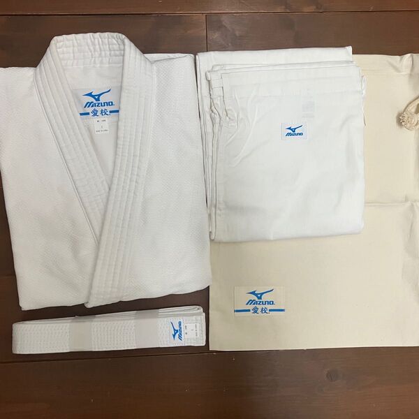 新品 ミズノ 柔道着 上下 帯 収納袋 セット