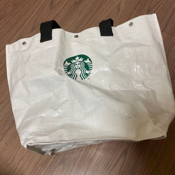 スターバックス アウトドア トートバッグ スタバ エコバック 防水のような生地