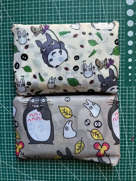 在庫処分!二枚セット!新品 大容量 折り畳み可愛い頑丈エコバッグ