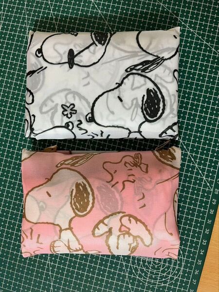 在庫処分!二枚セット!新品 大容量 折り畳み可愛い頑丈エコバッグ