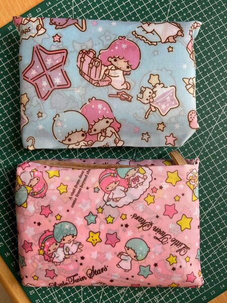 在庫処分!二枚セット!新品 大容量 折り畳み可愛い頑丈エコバッグ