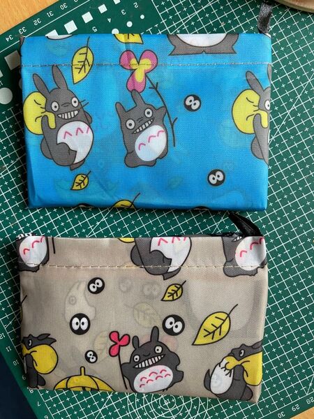 在庫処分!二枚セット!新品 大容量 折り畳み可愛い頑丈エコバッグ
