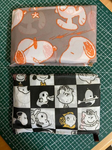 在庫処分!二枚セット!新品 大容量 折り畳み可愛い頑丈エコバッグ