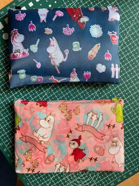 在庫処分!二枚セット!新品 大容量 折り畳み可愛い頑丈エコバッグ