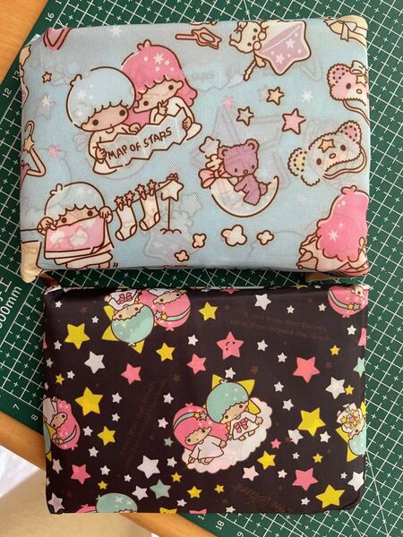 在庫処分!二枚セット!新品 大容量 折り畳み可愛い頑丈エコバッグ
