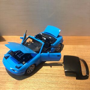 マツダ ロードスター 1/32 ミニカー NA6CE NA8C ユーノス 水色 ブルー