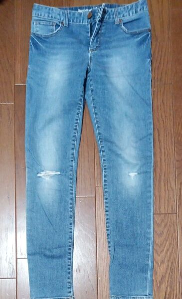 150 GAPkids デニムパンツ ダメージ加工 ブルー系 難あり