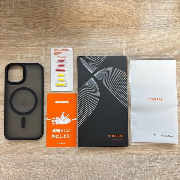 TORRAS iPhone 15 用 ケース 半透明 マグネット搭載 耐衝撃 マット感 Guardian-Mag ブラック【中古】