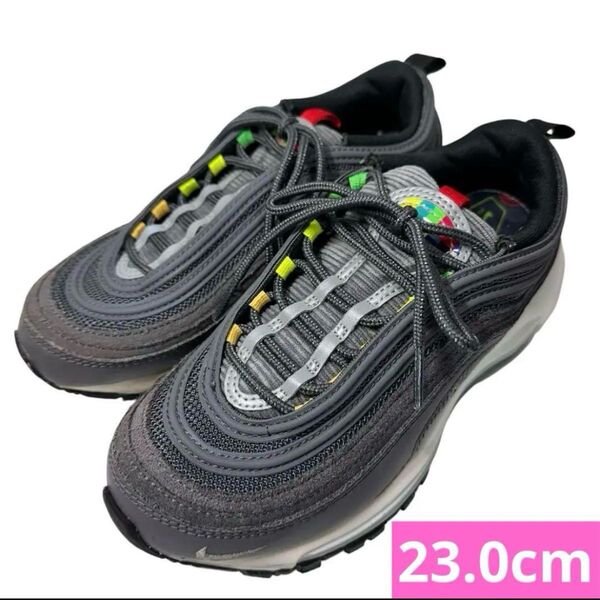 中古品!!大人気レア完売NIKE エアマックス97 GRY 23cm!!24時間以内発送。