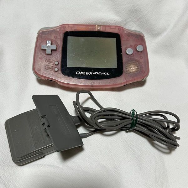 ゲームボーイアドバンス 本体 ACアダプター付き ピンク (ジャンク品)